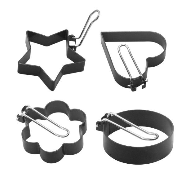 4 Pack Iron Omelette Maker Set - Black