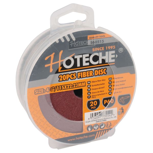 Hoteche 60 Grit BMC Sanding Discs (115mm) - Pack of 20