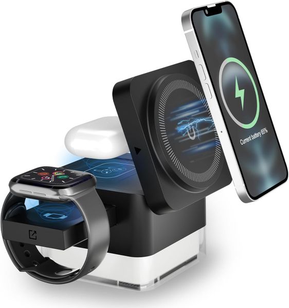 4-in-1 Apple Wireless Charging Station for iPhone, Watch &amp; AirPods 15W