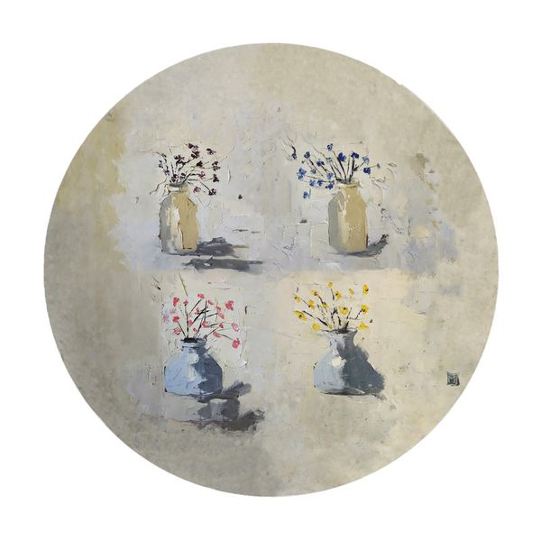 Potted-Flowers-Round-Tablecloth-by-Juanette-Menderoi