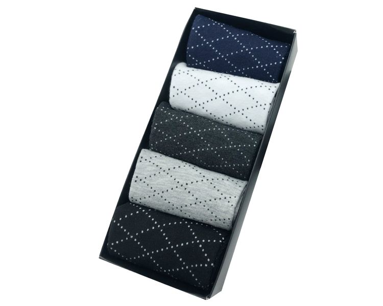 DK'S Men's Gift Socks 5 Pack Diamond