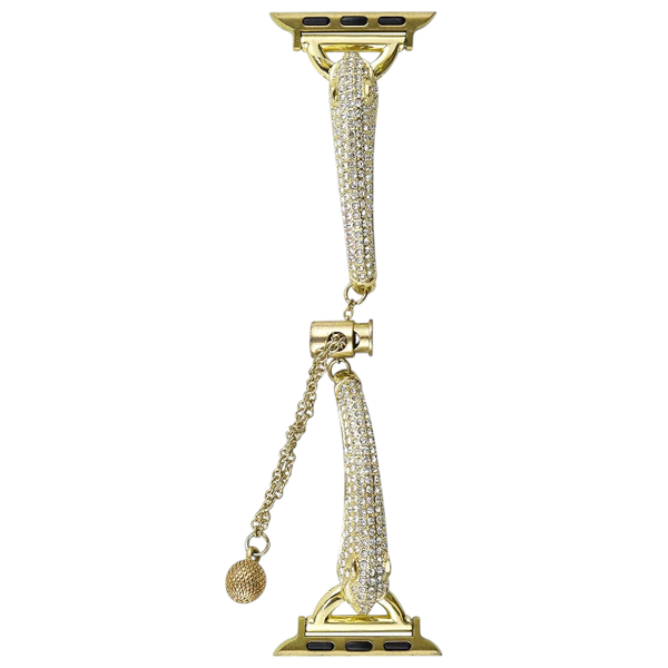 Luxury Rhinestone Adjustable Chain Watch Band -38-41 - Gold