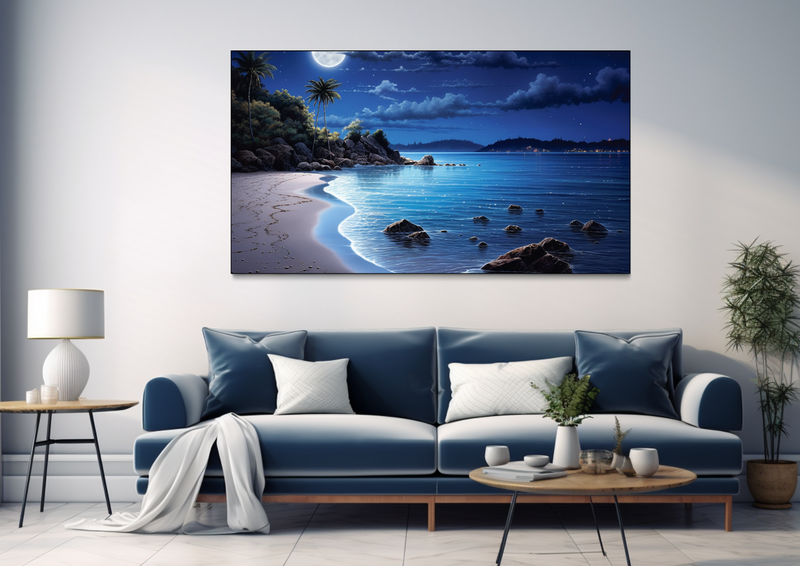 Canvas Wall Art - Luminous Shores Abstract - BK0292