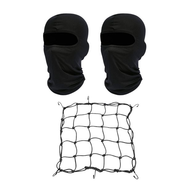 KR Luggage Cargo net &amp; Balaclava for Motorcycle Helmet (Set)