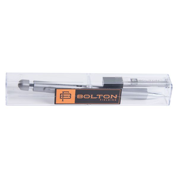Bolton Round Clicker Silver Clutch Pencil With Lead Refill In Gift Box