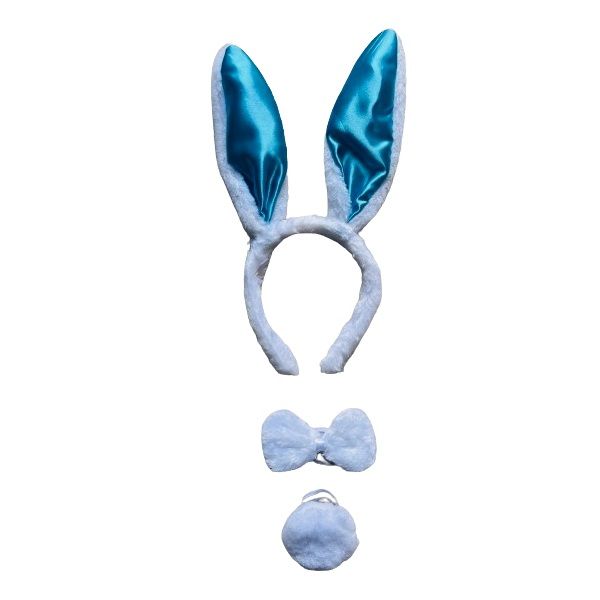 Dress Up Easter Bunny Ears Alice Band, Tail &amp; Bowtie Set