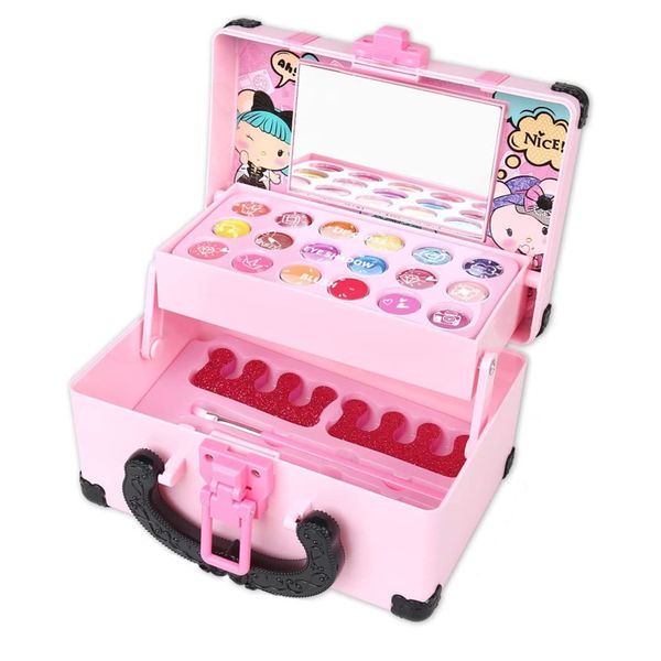 Compact Girls Makeup Sets Party Dress Up Princess Makeup Toys 33-Piece Set