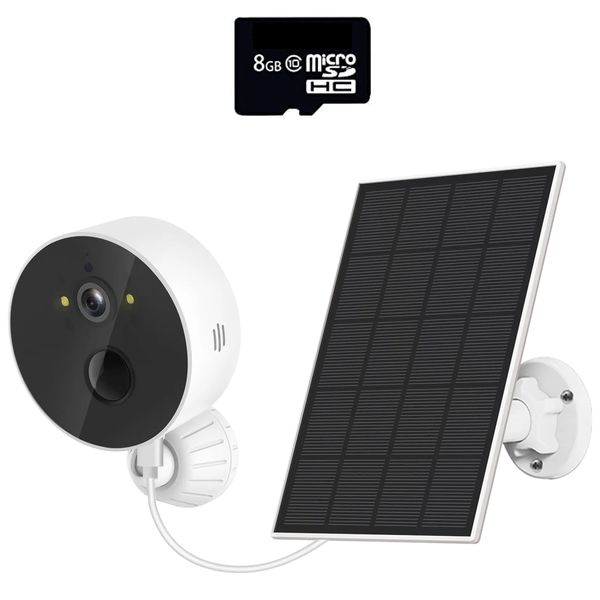 Full HD Solar Powered Wireless Network Operated Security Camera &amp; 8GB Card