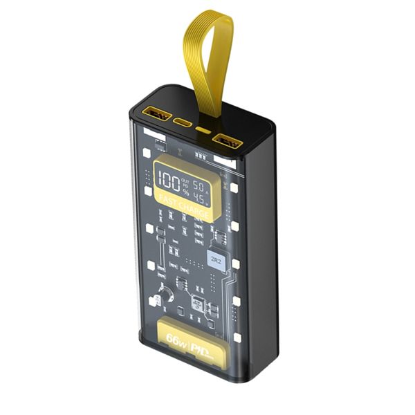 SUPA FLY Circuit Series 20,000mAh LCD 22.5W PD Power Bank - Transparent