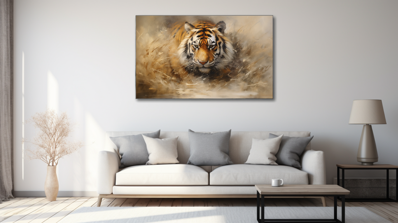 Canvas Wall Art - Ethereal Elegence Tiger Abstract - HD0593
