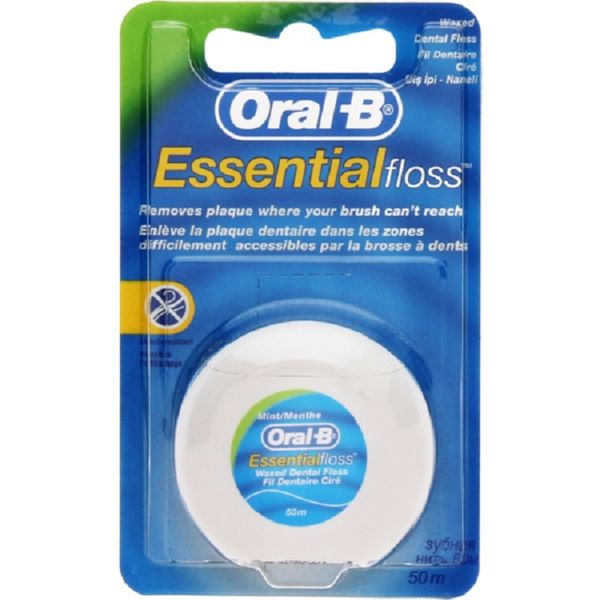 Oral-B Floss Essential Waxed - Mint - 50m