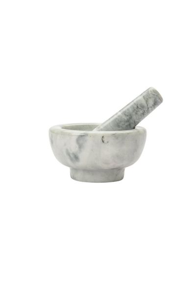 Grace Pack Grey Marble Mortar &amp; Pestle
