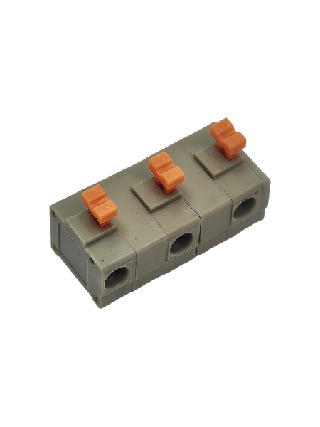 MRT1-P10-3E 10mm Screwless Spring Terminal Block 3-Way 12A 250V Green