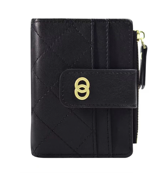 Women Multi Slot Card Purse PU Leather Bi Fold