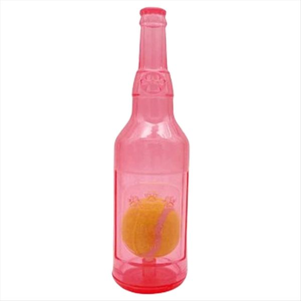 Dog Water Bottle Cruncher Chew Bottle Toys for Dogs with Ball Yellow