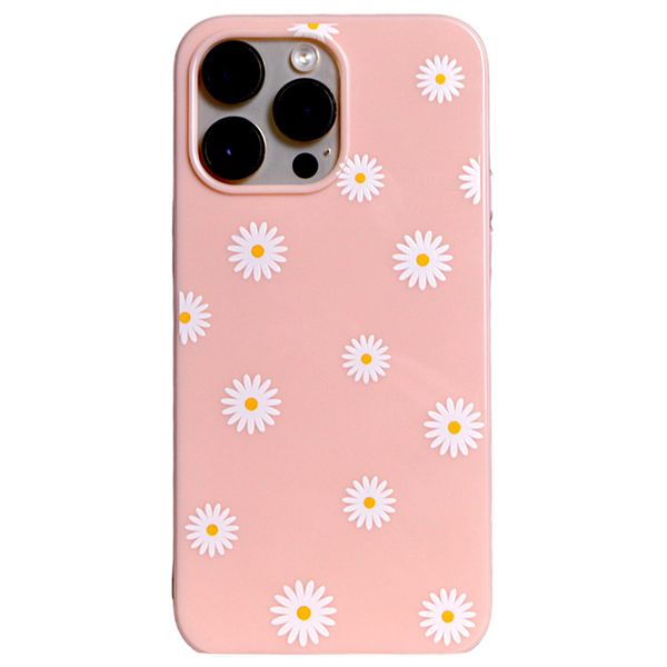 Light Pink - Phone Case with Mini Flowers - Iphone 15 Pro