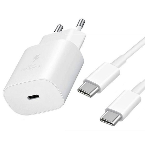 Fast Charging Wall Charger (PD 20W) + Type C to Type C Charging Cable - 1m