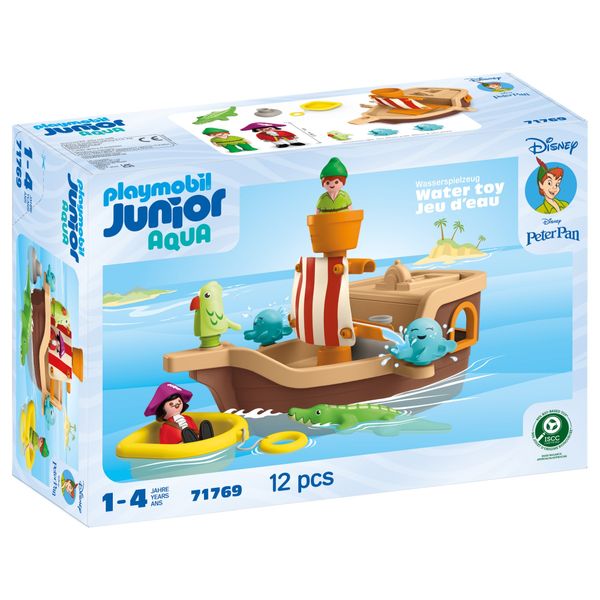 Playmobil Junior &amp; Disney - Peter Pan's Splashing Pirate Ship - 12 Piece