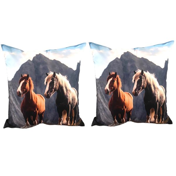 Horses Scatter Cushions - Set of 2 - Inners Included