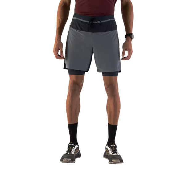 Kiprun Men's Trail Running Long-Distance Shorts 2in1- Ultra 900-Grey