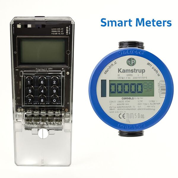 Smart Water &amp; Electricity Prepaid Meter Combo