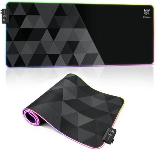 ONIKUMA MP006 RGB Gaming Mouse Pad XL 80x30cm 4mm Thick Surface - Black