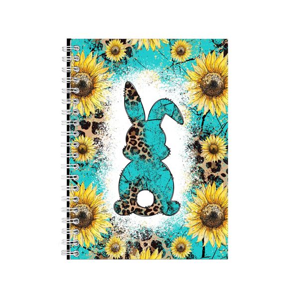 Bunny Turquoise Leopard Print Notebook Animal Gift Idea A4 Notepad Pad 84