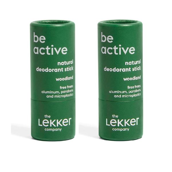 The Lekker Company - Natural Deodrant Mini Travel Stick Woodland- Pack of 2