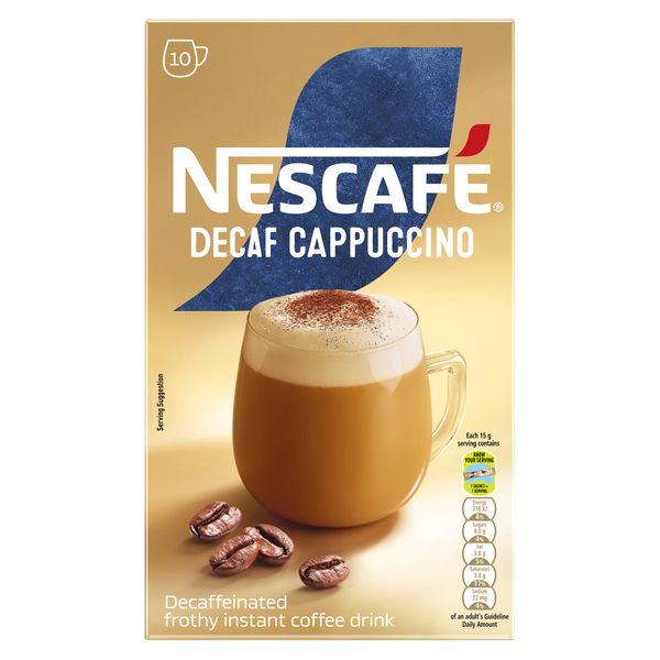 NESCAFÉ Cappuccino Decaf Instant Cappuccino 10 pack (10x15g)