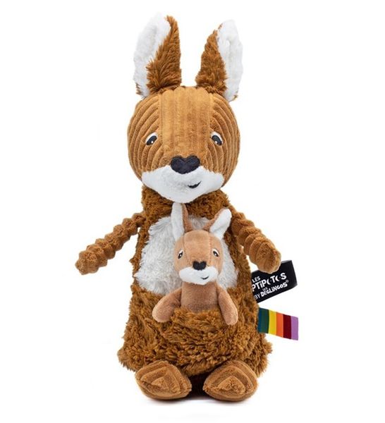Les Deglingos Les Ptipotos the Kangaroo Mom &amp; Baby Plush - 33cm