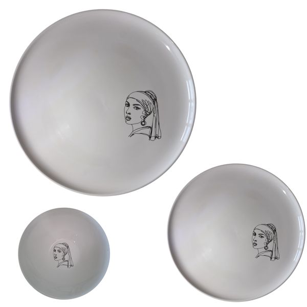 Girl with a Pearl Earring 12-Piece Dinner Set