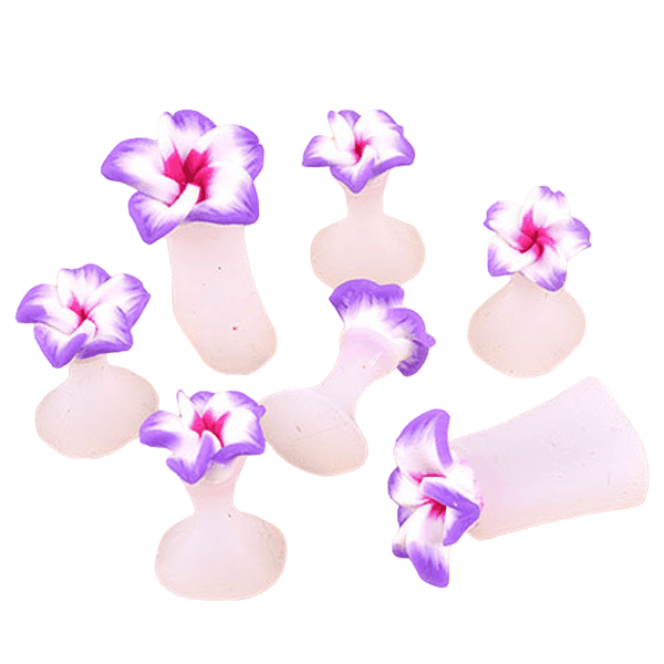 Individual Silicone Flower Pedicure Toe Separators (8 pcs)