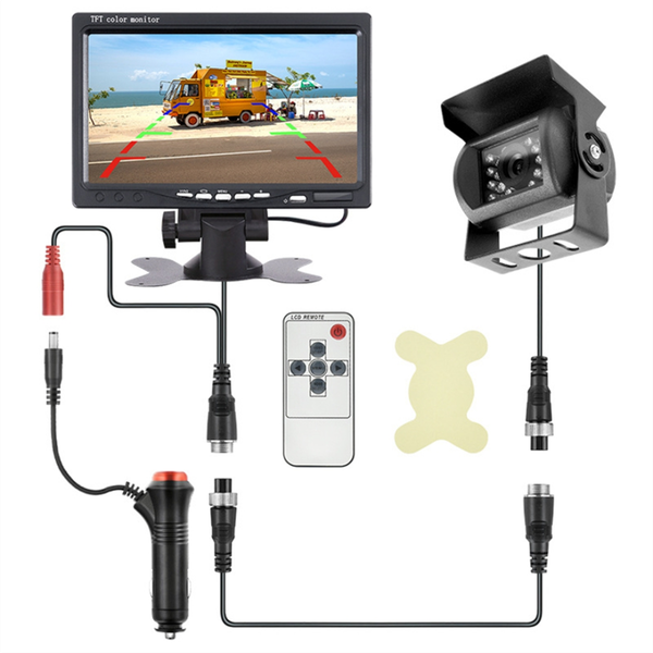 Car Ahd Rear View Camera with Monitor Reverse Compatible with Universal