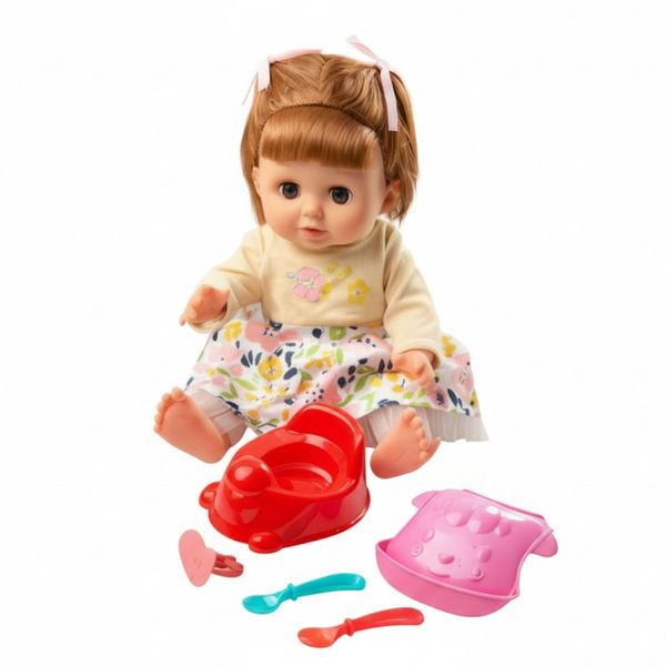 Beautiful Baby Playset - 12-Sound Interactive Doll with Feeding Accessories