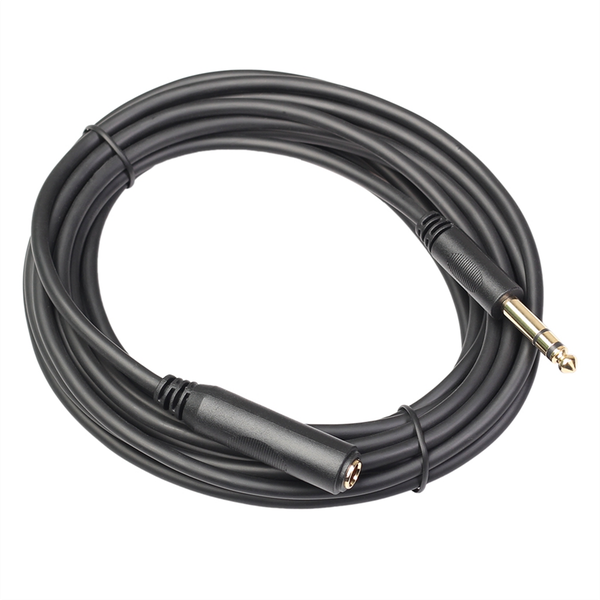 1/4 TRS 6.35MM Male to 6.35MM Female Stereo Extension Cable 180cm