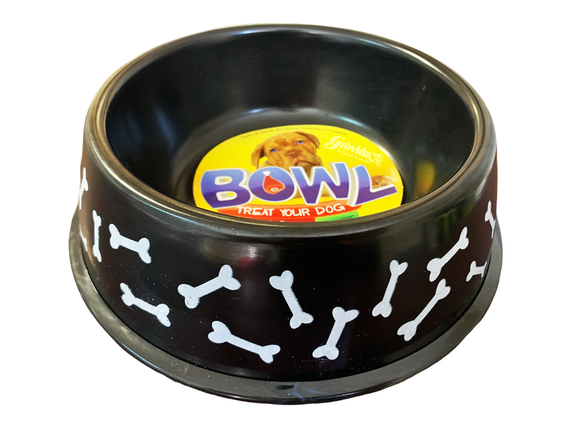 Grovida Pet Dog Bone Printed Melamine Bowl (Non-Slip) - 400ml