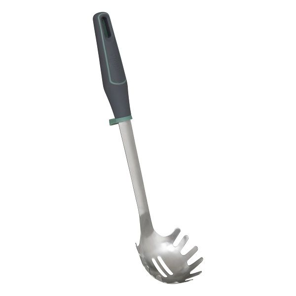 5five Stainless Steel Pasta Server with Grey Thermoplastic Handle 34cm