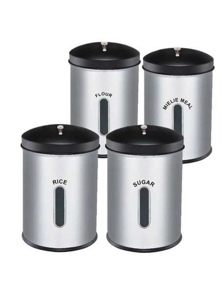 Dream World 5Ltr Combo Stainless Steel Storage Canister Set - Copper Lid