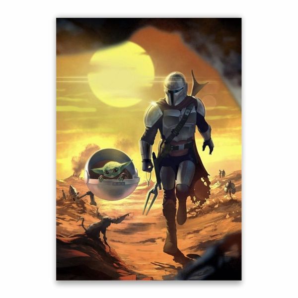 The Mandalorian And Baby Yoda Poster - A1