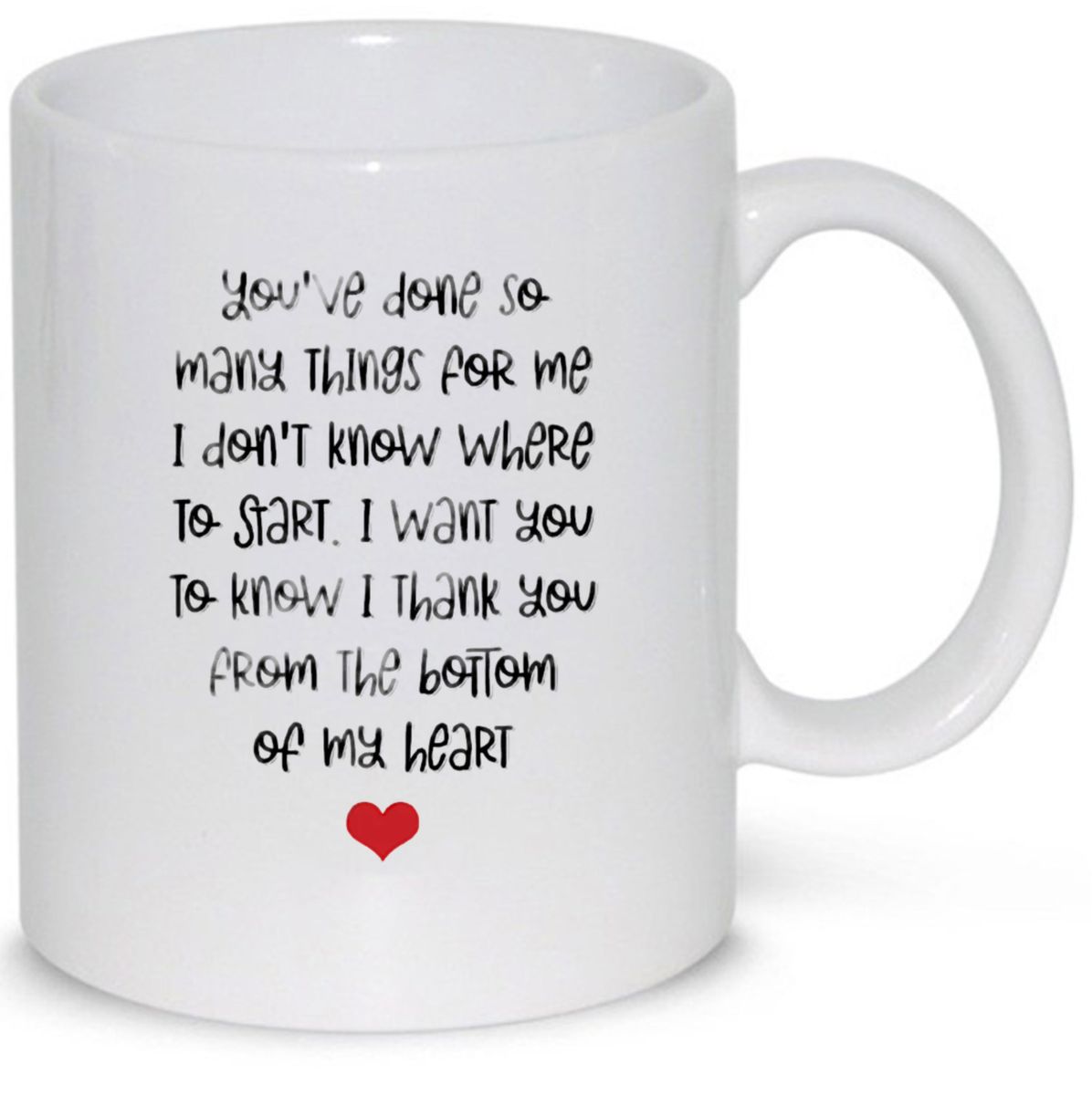 I Thank You from The Bottom of My Heart Birthday Christmas Mug | Shop ...