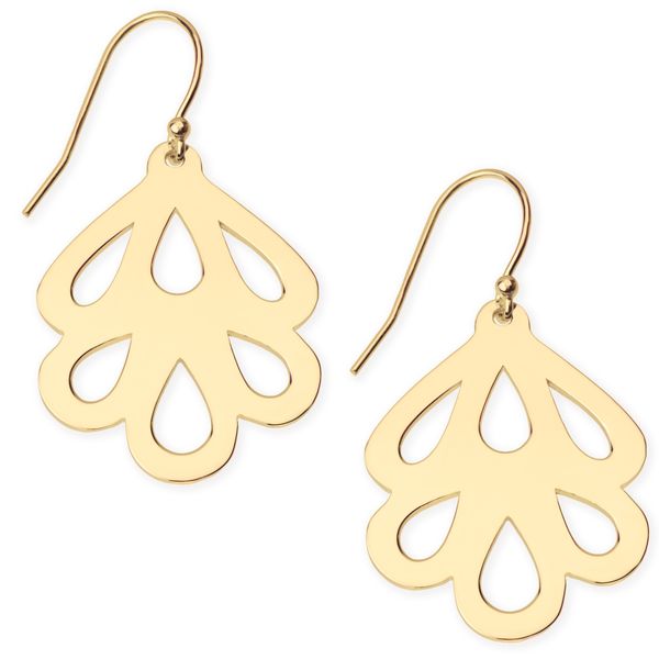 The Jeweller's Florist - Lavender Earrings - Yellow Gold
