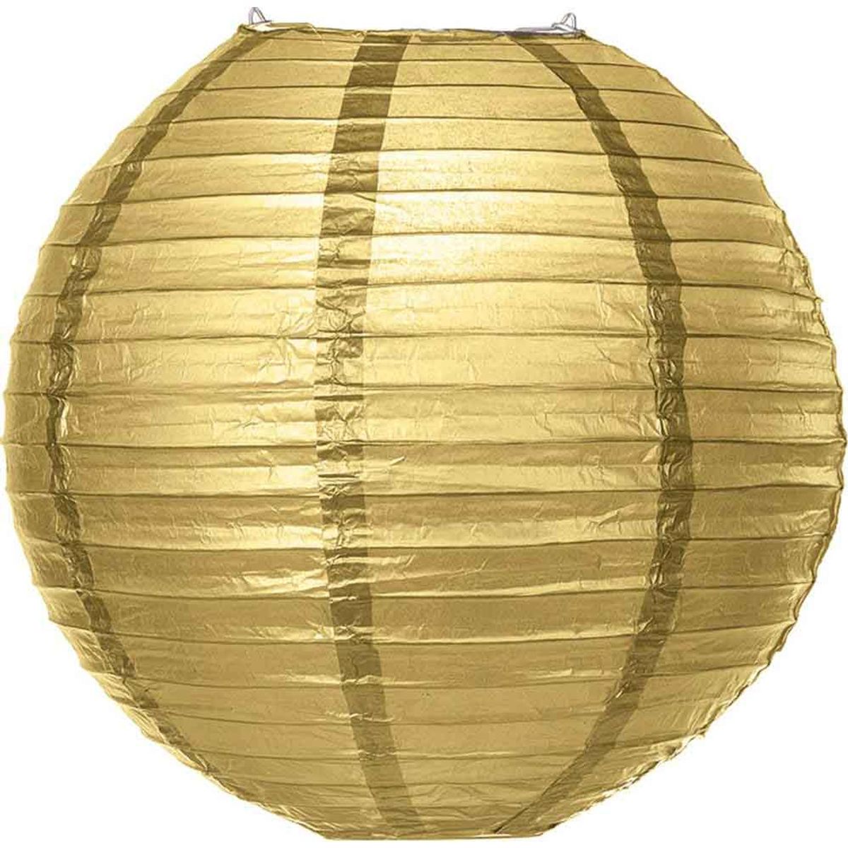 Round Paper Decoration Lantern - Gold
