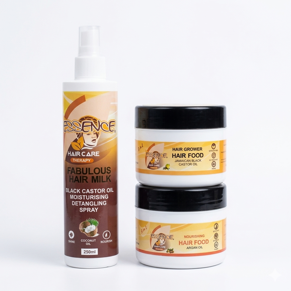 Essence Hair Care Therapy 3-Piece Set - Growth &amp; Moisture Hair Food Bundle