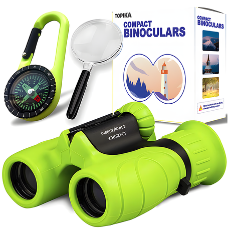 Topika Binoculars for Boys & Girls with Compass & Magnifying Glass Image
