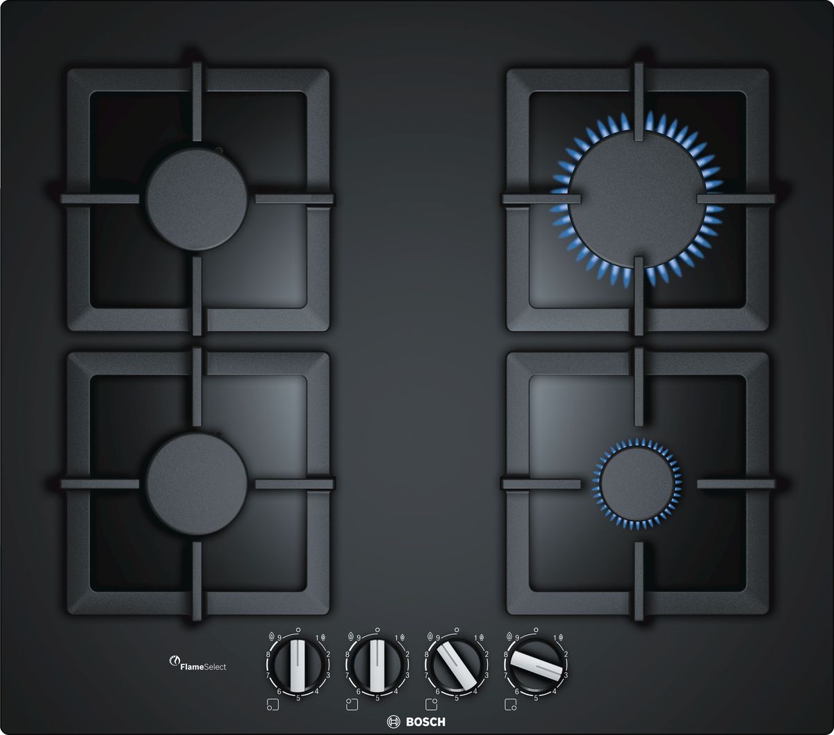 Bosch 60CM Gas Cooktop Tempered Glass Serie 6 Black Shop Today