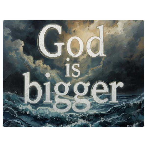 Middle Of Storm God Is Bigger Faith Printed Mouse Pad