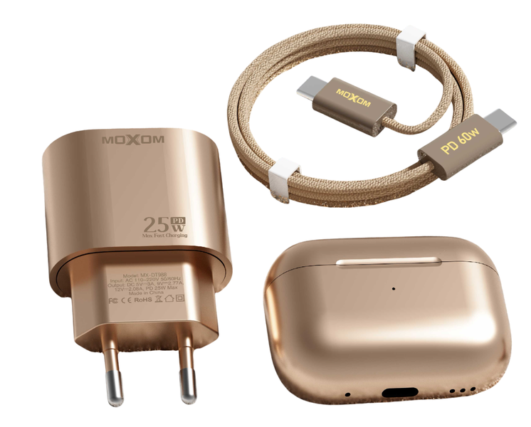 3-in-1 Gift Pack for Men - Wireless Earbuds, Type-C Charger &amp; Cable Set