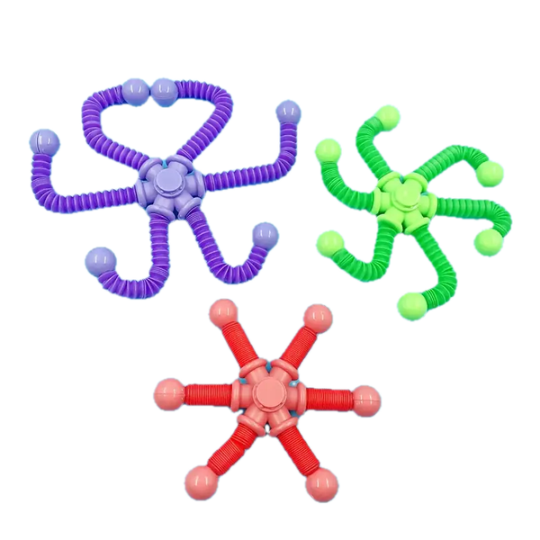 Pop Tube Fidget Spinner Set of 3