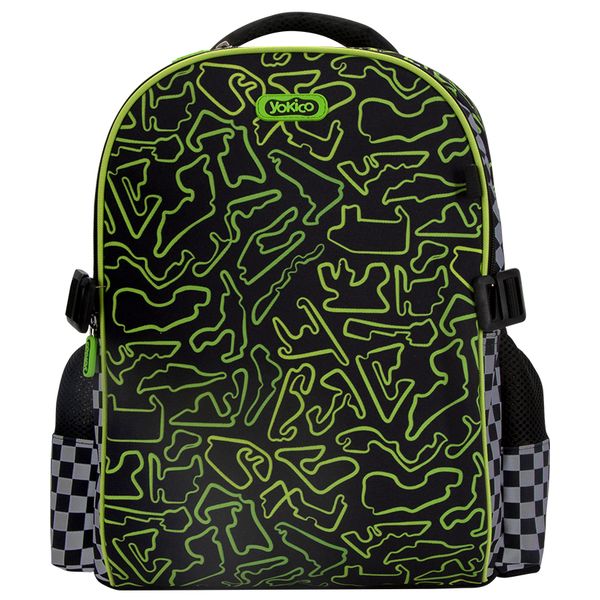 Yokico - Vroom Backpack Clip-On - Black/Green - 18L