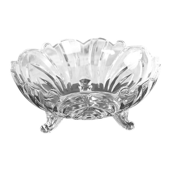 Decorative Elegant Clear Glass Serving Dish / Bowl - Glassware